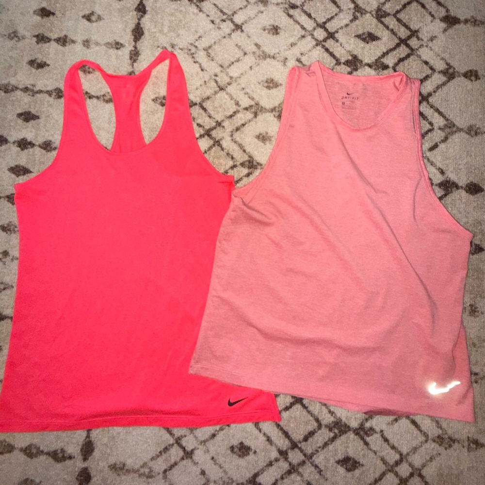 Nike Women's Bright and Soft Pink Tank Tops